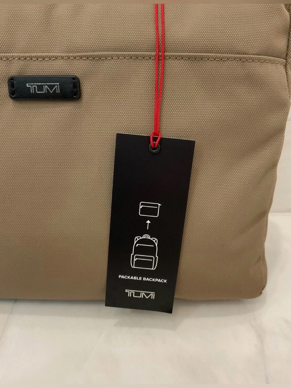 NEW TUMI Voyageur JUST IN CASE Packable 17.0” Backpack - SAND